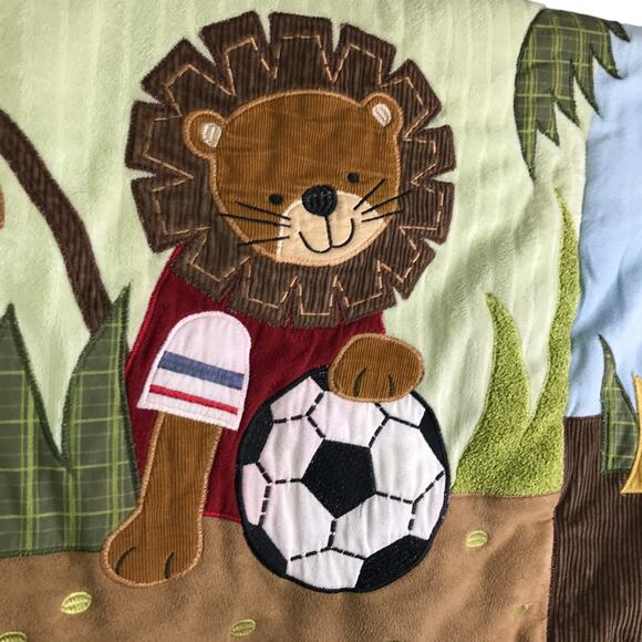 Lambs & Ivy Safari Crib Nursery Jungle Animal Sports Tan Blanket Bedding Baby - Picture 4 of 10